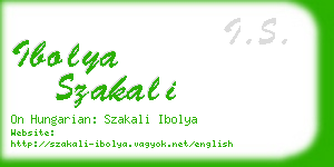 ibolya szakali business card